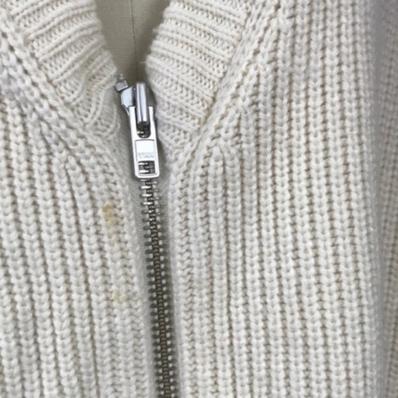 FCUK Honeycomb Stitch V Neck Zip Sweater Poncho - Picture 8 of 8